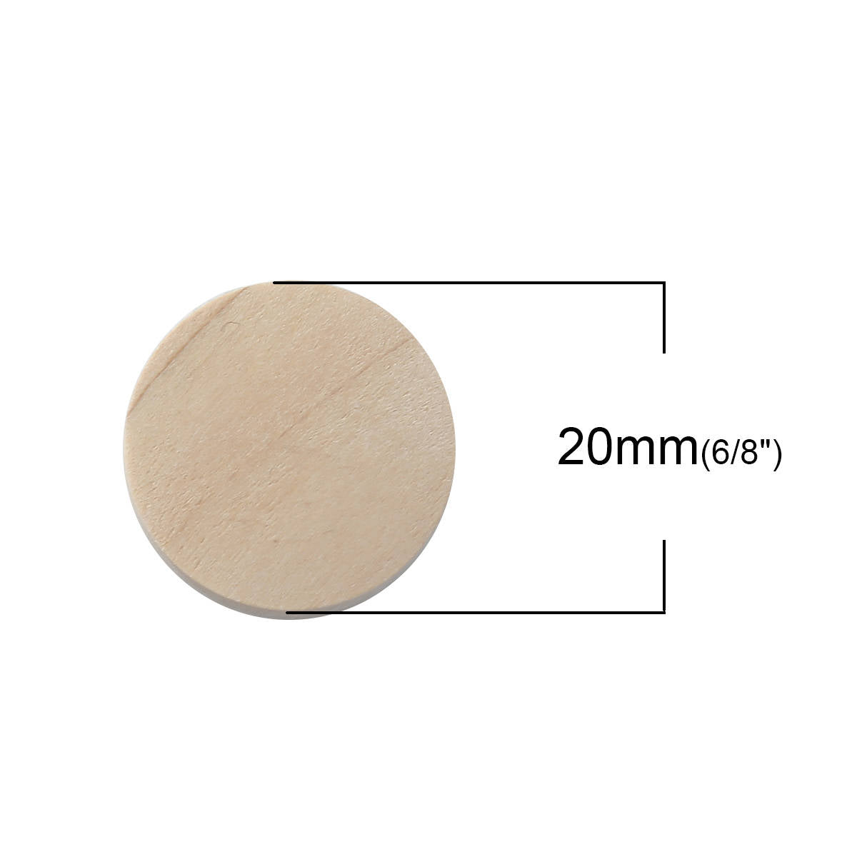 Flat wooden coin beads, Natural unfinished wood, Jewelry making