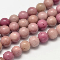 Natural Pink Wood Lace Stone Beads Strands 6, 8 or 10mm Round