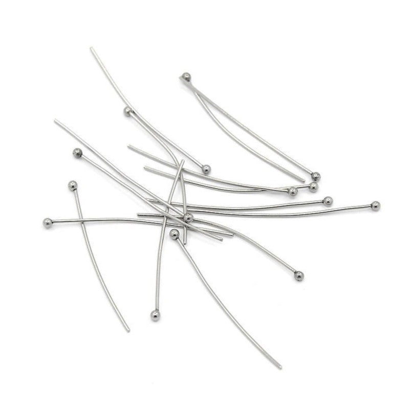 Stainless Steel Ball Head pins - 20, 25, 30 or 35mm - Hypoallergenic jewelry findings