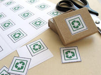 Logo recyclage - Images digitales carrées à imprimer 25mm