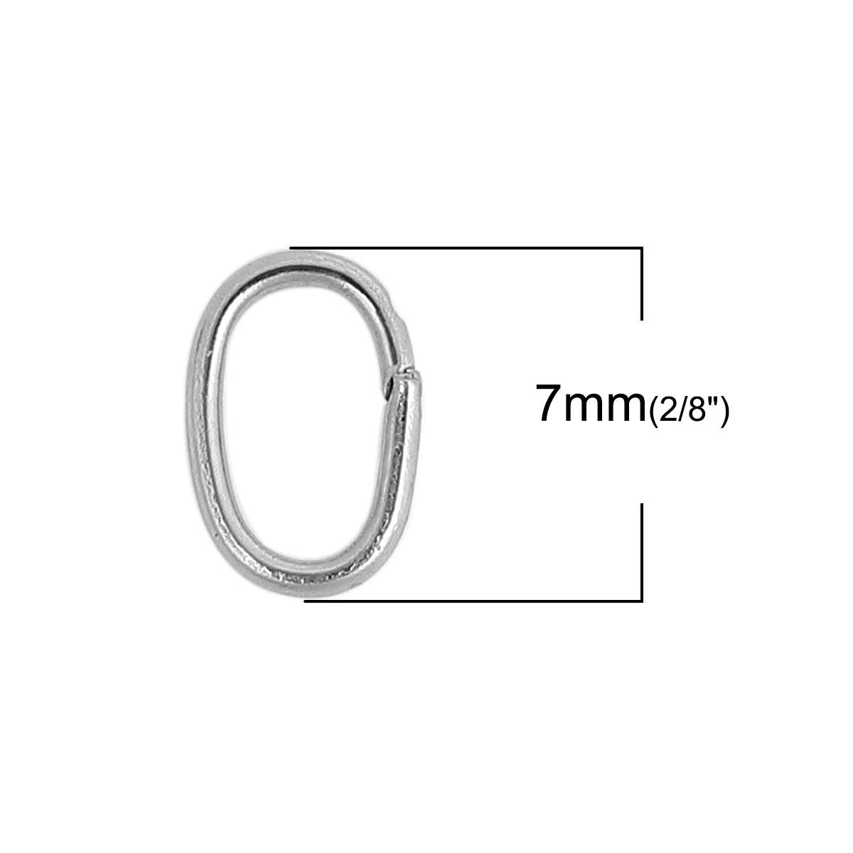Stainless steel oval jump rings 7, 8 or 10mm