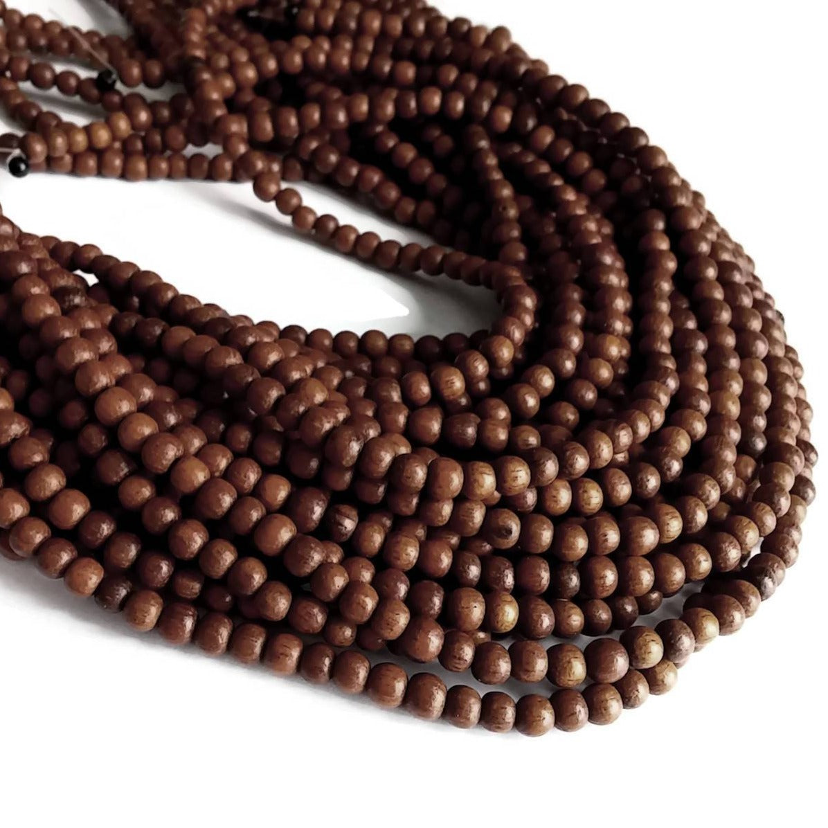 Bayong wood beads 85 exotic wood beads 4-5mm
