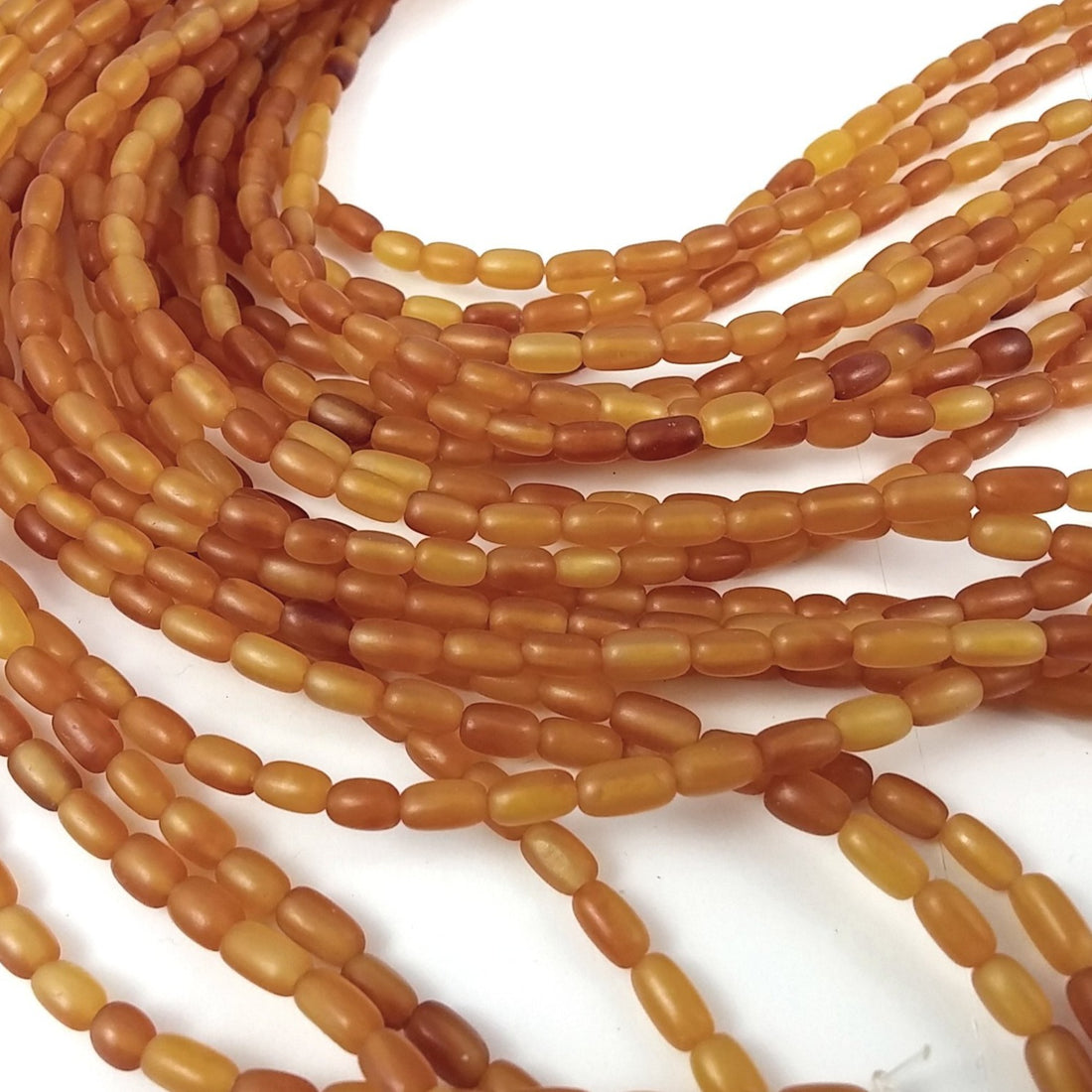 60 Natural amber horn rice beads 7x4mm - eco friendly and natural horn beads