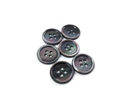 Trochus Shell Buttons 11 or 15mm - set of 6 eco friendly grey buttons 