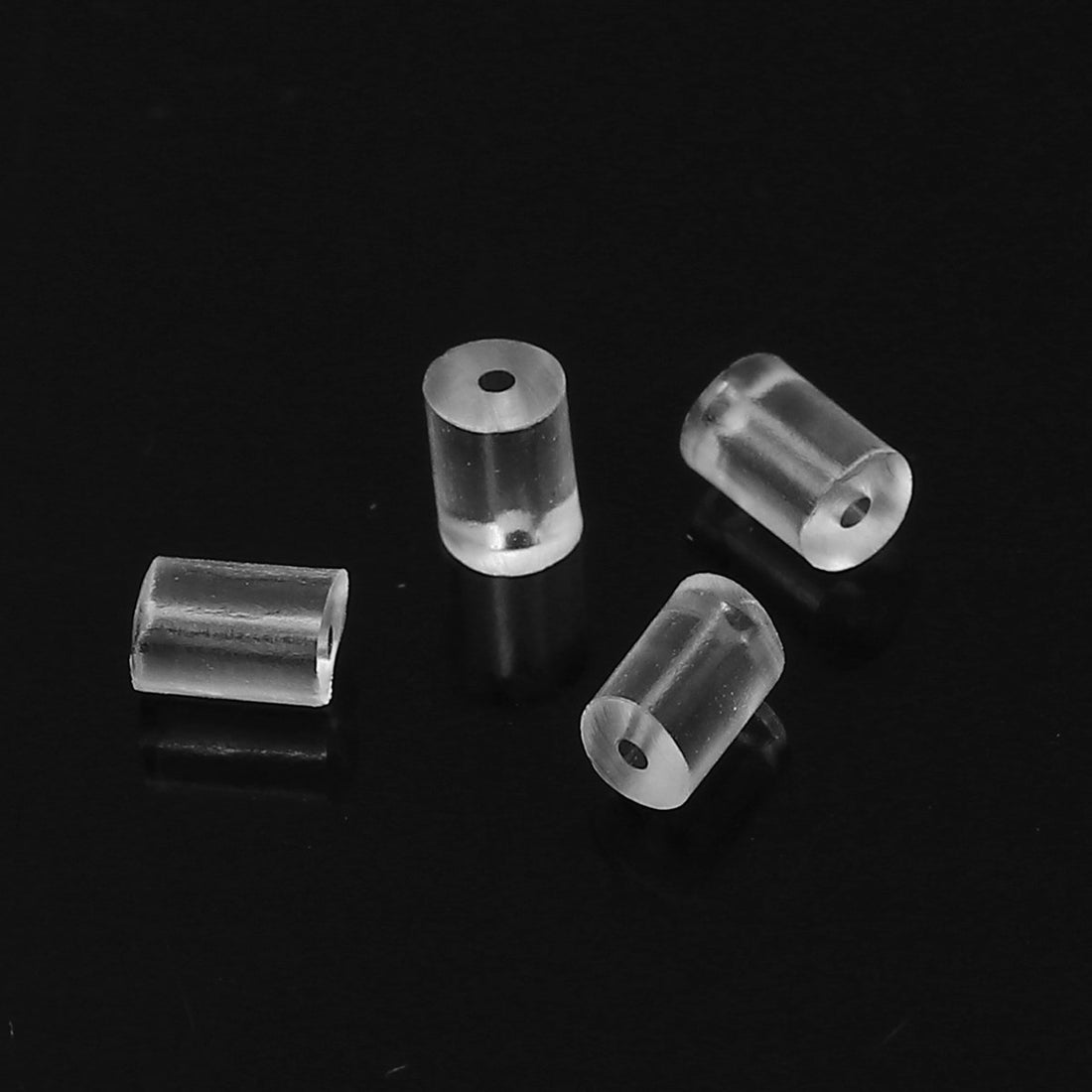 200 Silicone Tube Style Ear Nut, 4x3mm