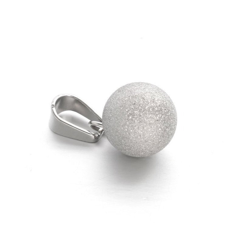 1 Pendentif sphère 3D en acier inoxydable 10mm