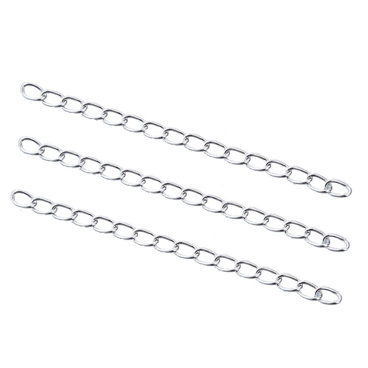 10 Stainless steel extension jewelry chains - Tail extender 50mm - Two sizes available
