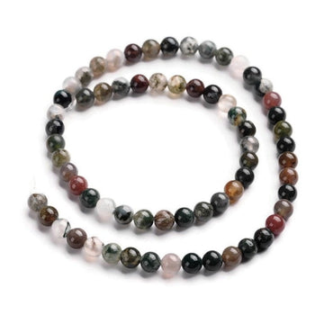 Natural Indian Agate Stone Beads Strands 4 or 6mm Round