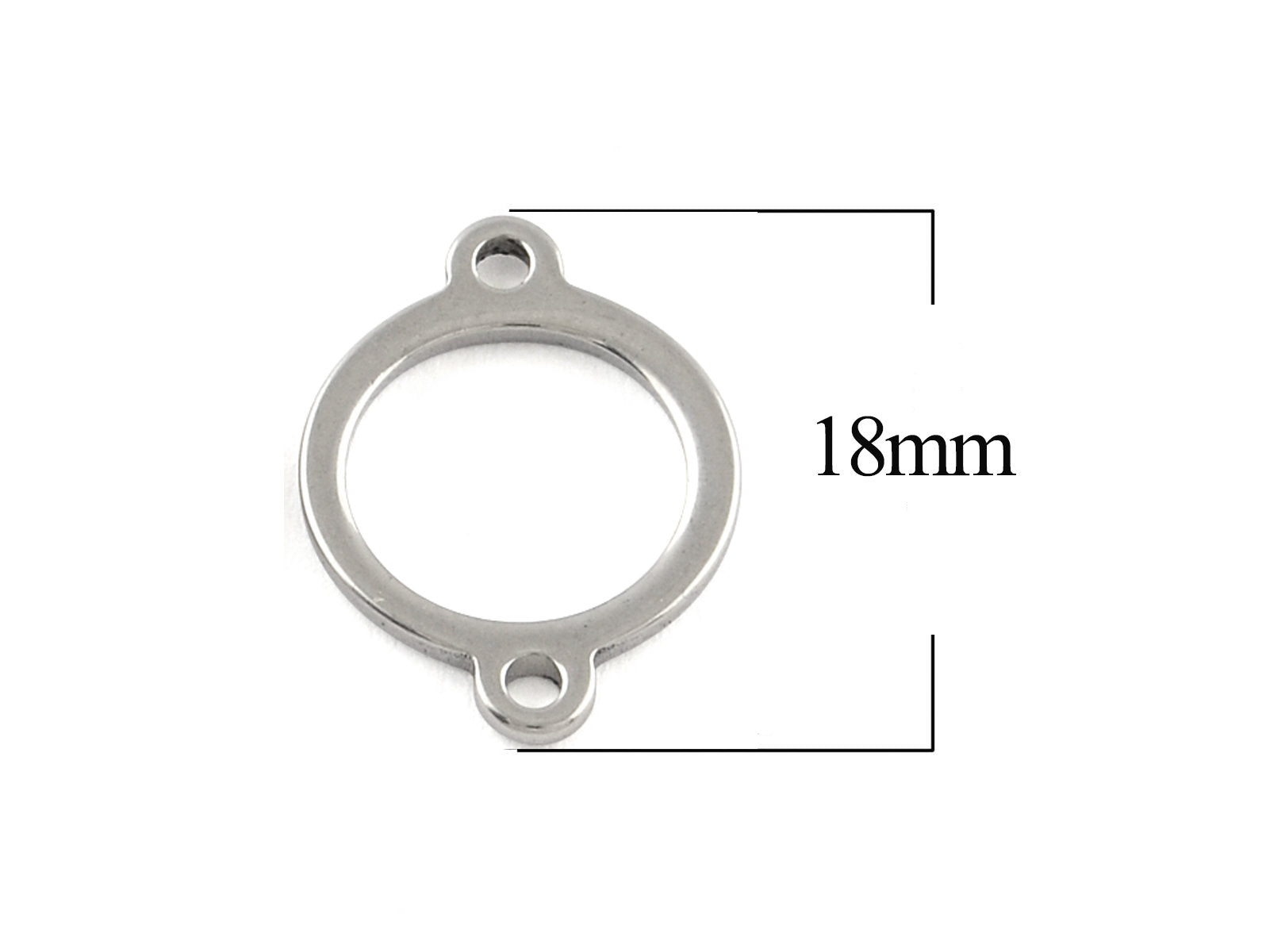 5 Stainless steel round connectors - 2 sizes available