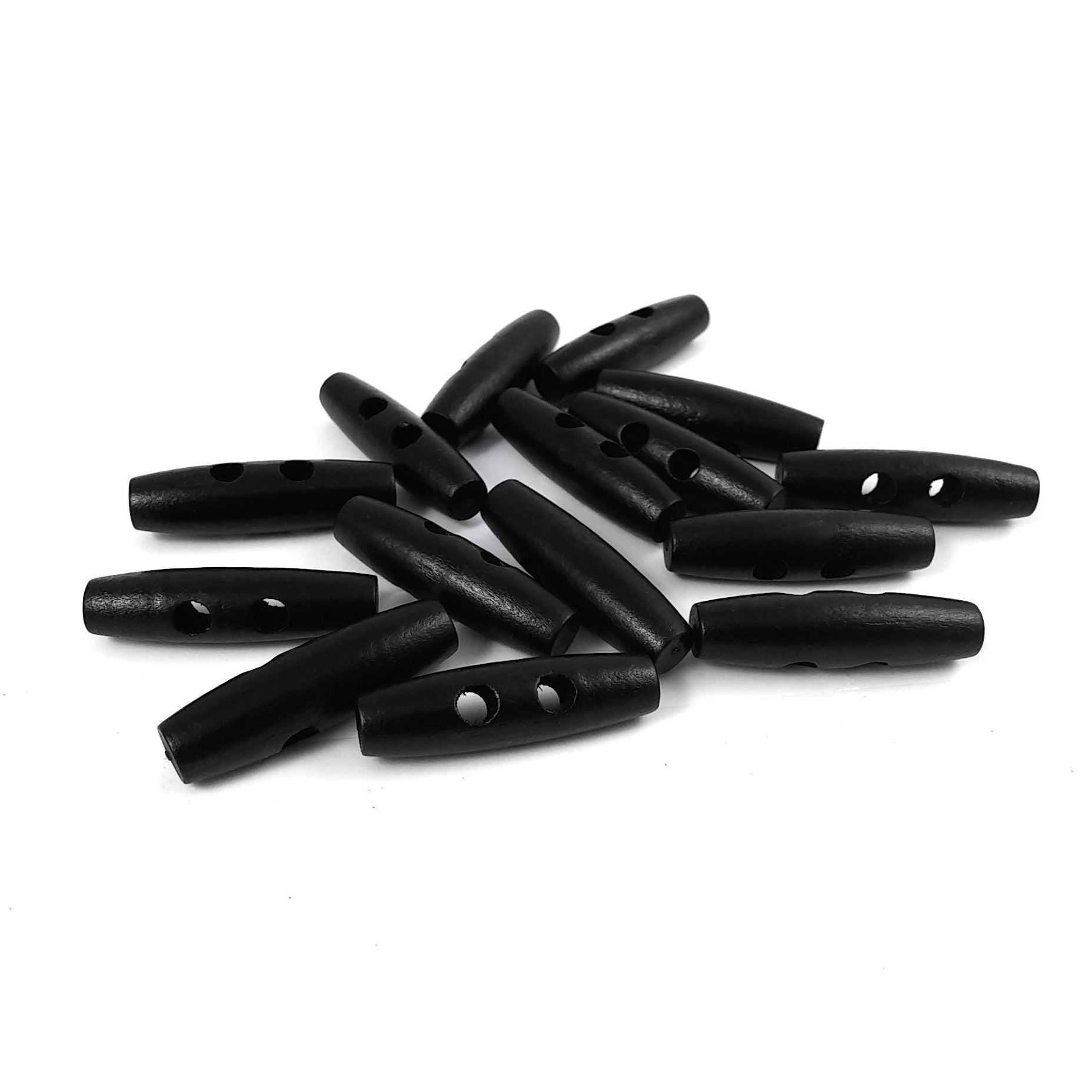 Black wooden toggle sewing buttons