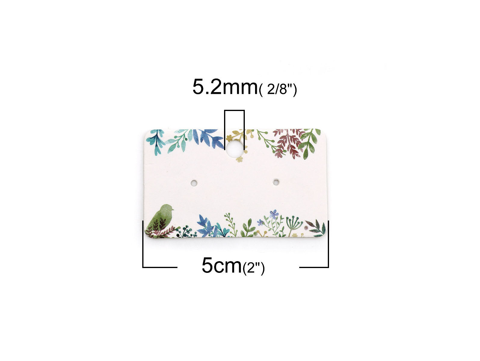 Paper Ear Studs Hang Tag Jewelry Display Card Earring - Foliage pattern