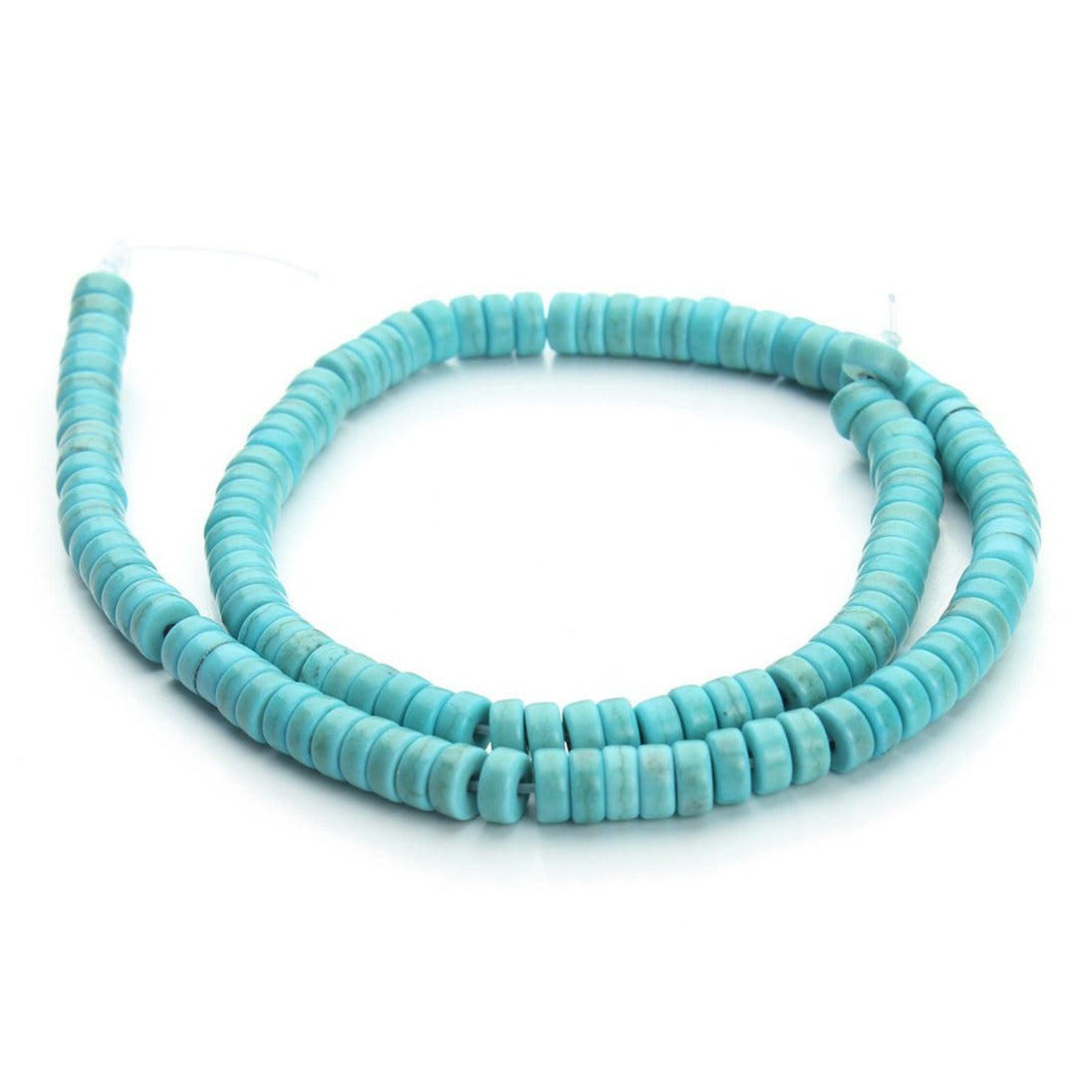 Turquoise Stone Beads Strands 6mm Rondelle