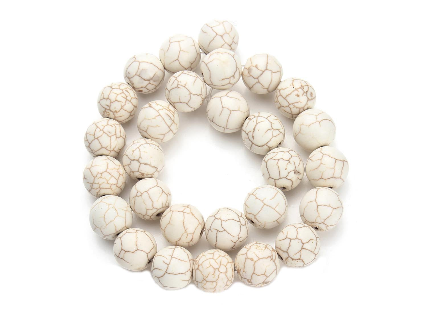 White Turquoise Stone Beads Strands 4, 6, 8 or 10mm Round