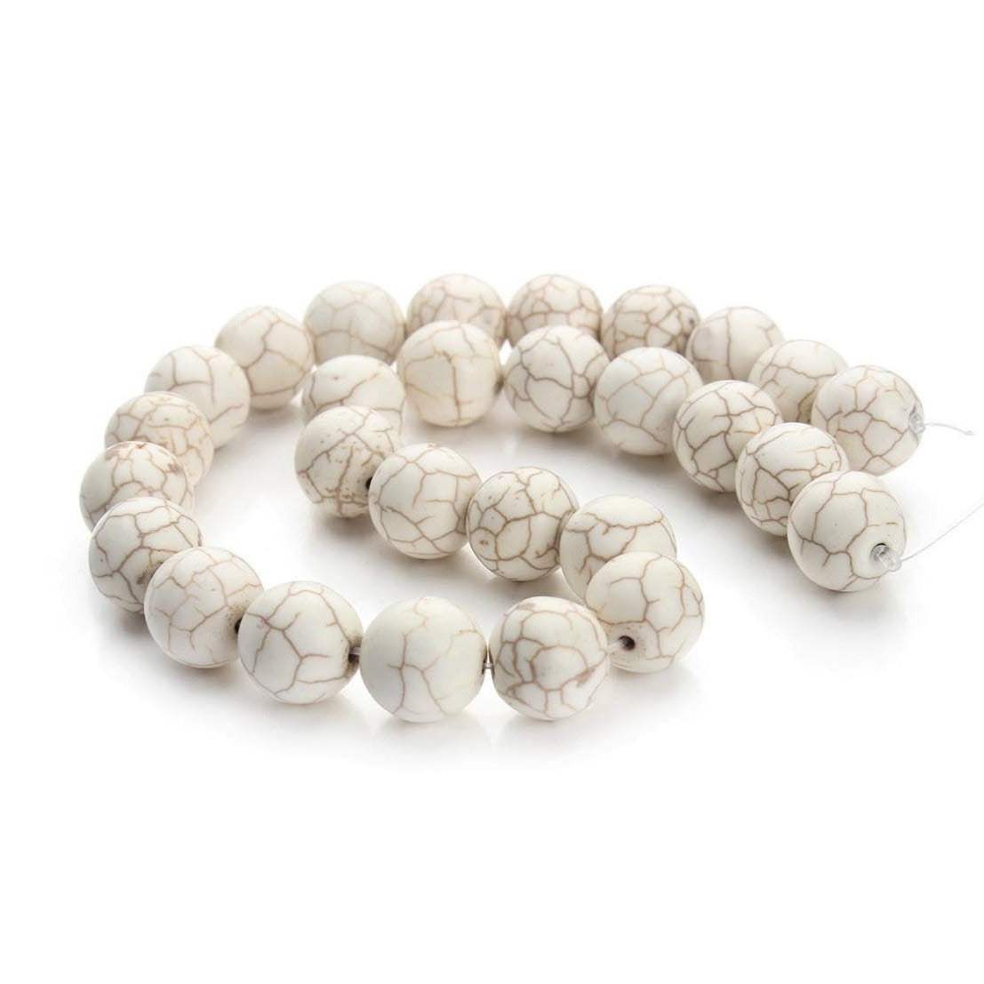 White Turquoise Stone Beads Strands 4, 6, 8 or 10mm Round