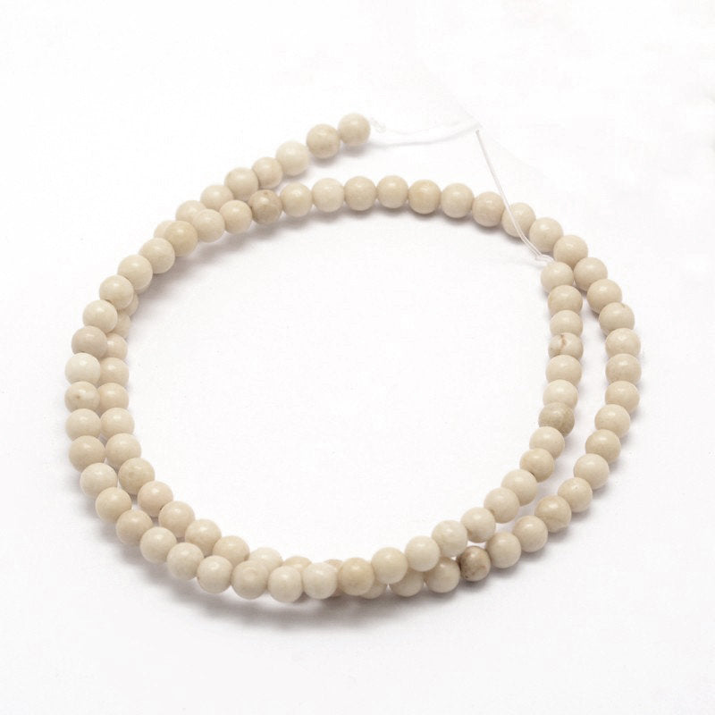 Natural Petrified Wood Stone Beads Strands 4mm Round