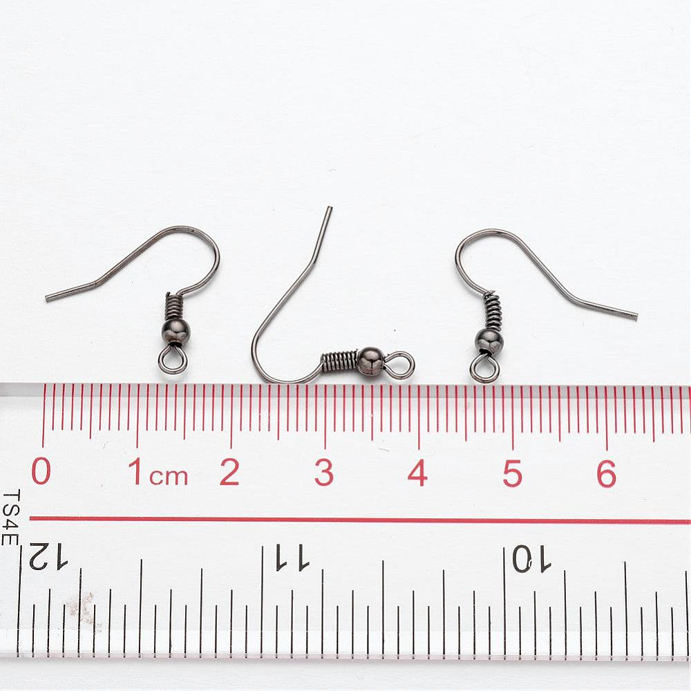 Earring hooks - Gunmetal - Nickel free, lead free and cadmium free earwire