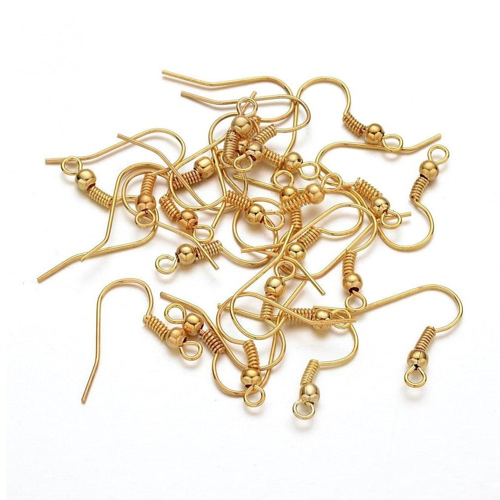 Earring hooks - Gold - Nickel free, lead free and cadmium free earwire