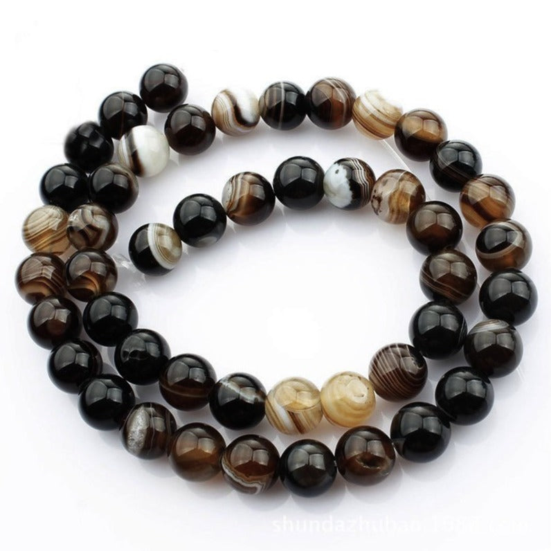 Natural Lace Agate Stone Beads Strands 4, 6 or 8mm Round