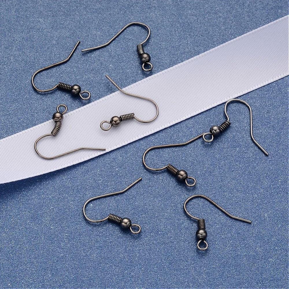 1,000 pcs surgical steel ball coil earring hooks fish hooks ear wire for  jewelry 