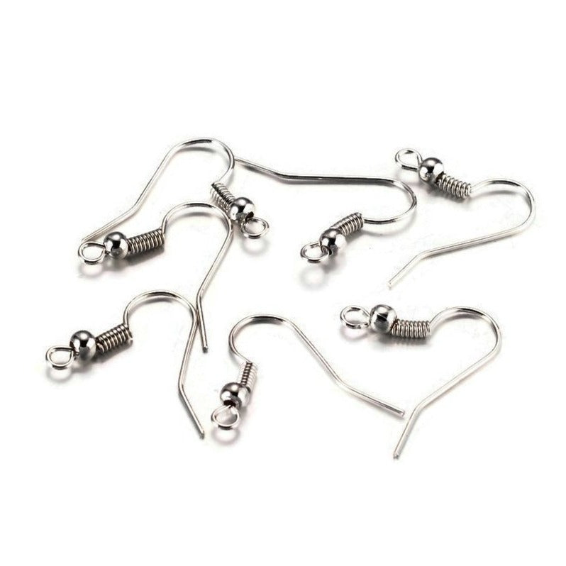 Earring hooks - Silver - Nickel free, lead free and cadmium free earwire