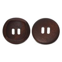 1 inch Brown wooden sewing buttons - set of 6 natural wood button 25mm