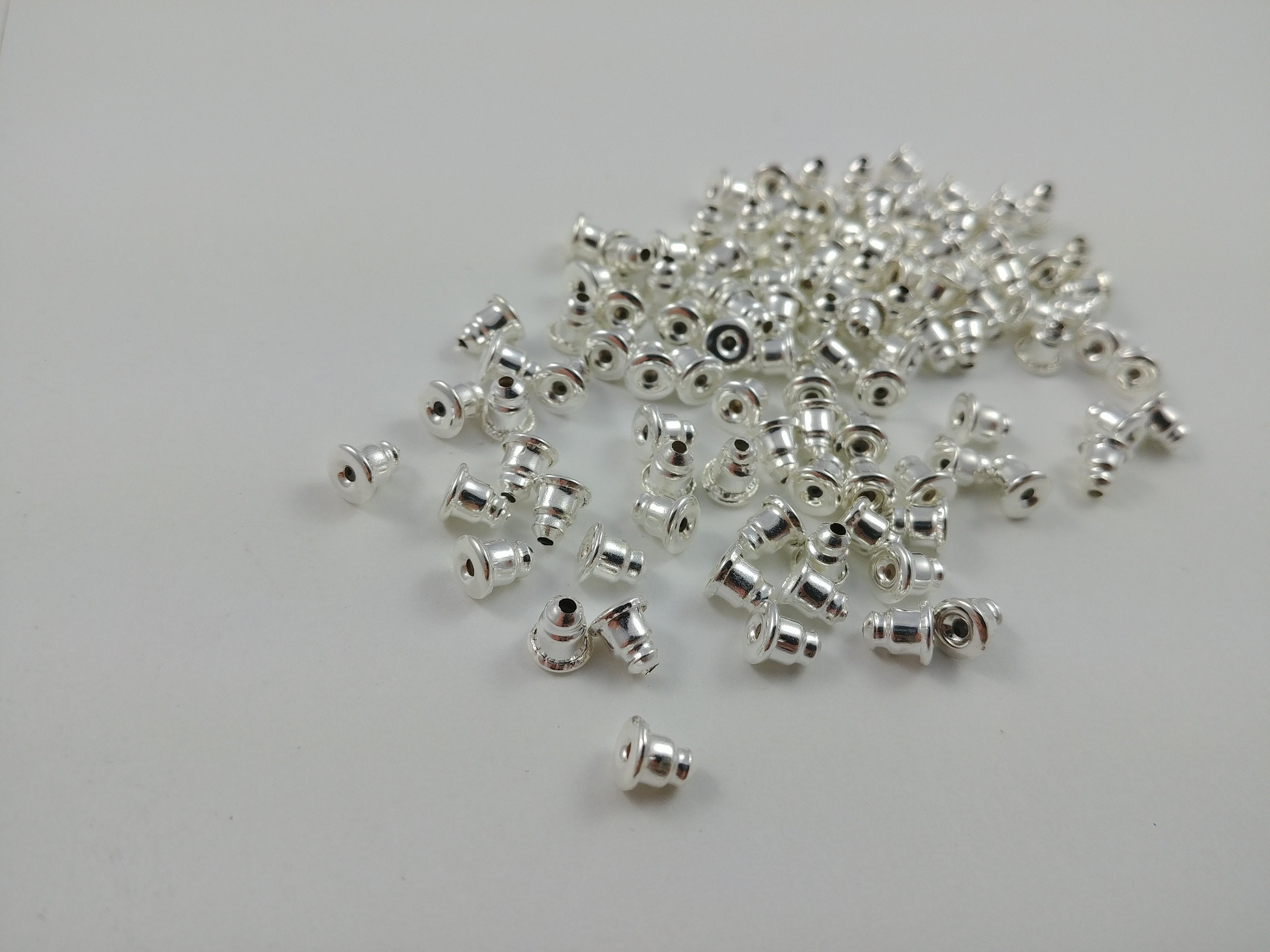Brass earring nuts hypoallergenic 5mm. Nickel free, lead free and cadmium free