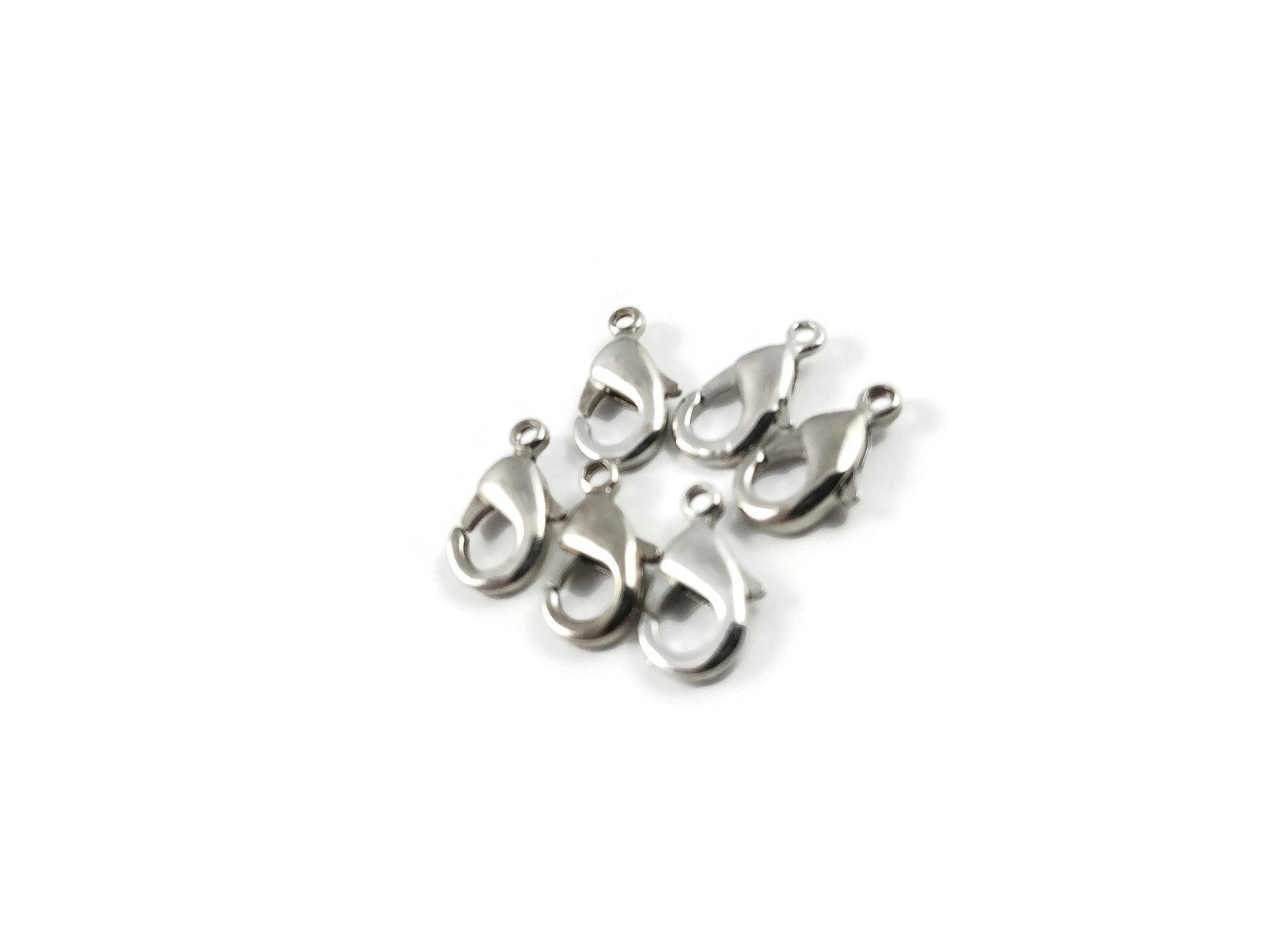 Brass lobster clasp hypoallergenic 12mm x 7mm - Nickel free, lead free and cadmium free - 5 colors available