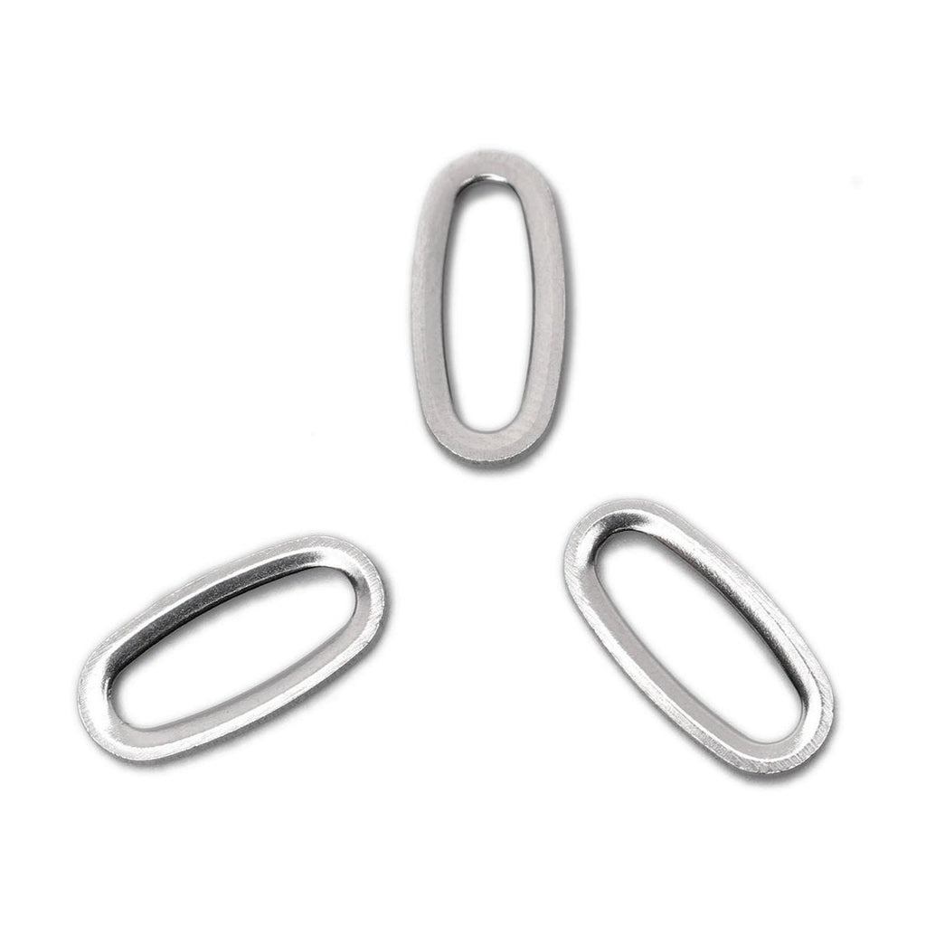 20 Silver stainless steel oval jump rings 6, 9, 10 or 13mm