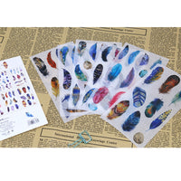 Feather sticker set - 6 sheets