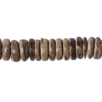 100 Coconut shell beads - Eco friendly donuts rondelle disk beads 10mm