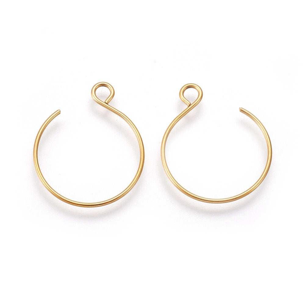 Earring hooks, Stainless steel earwire, Tarnish free jewelry making