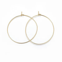 Gold stainless steel hoops 10pcs (5 pairs) - 2 size available