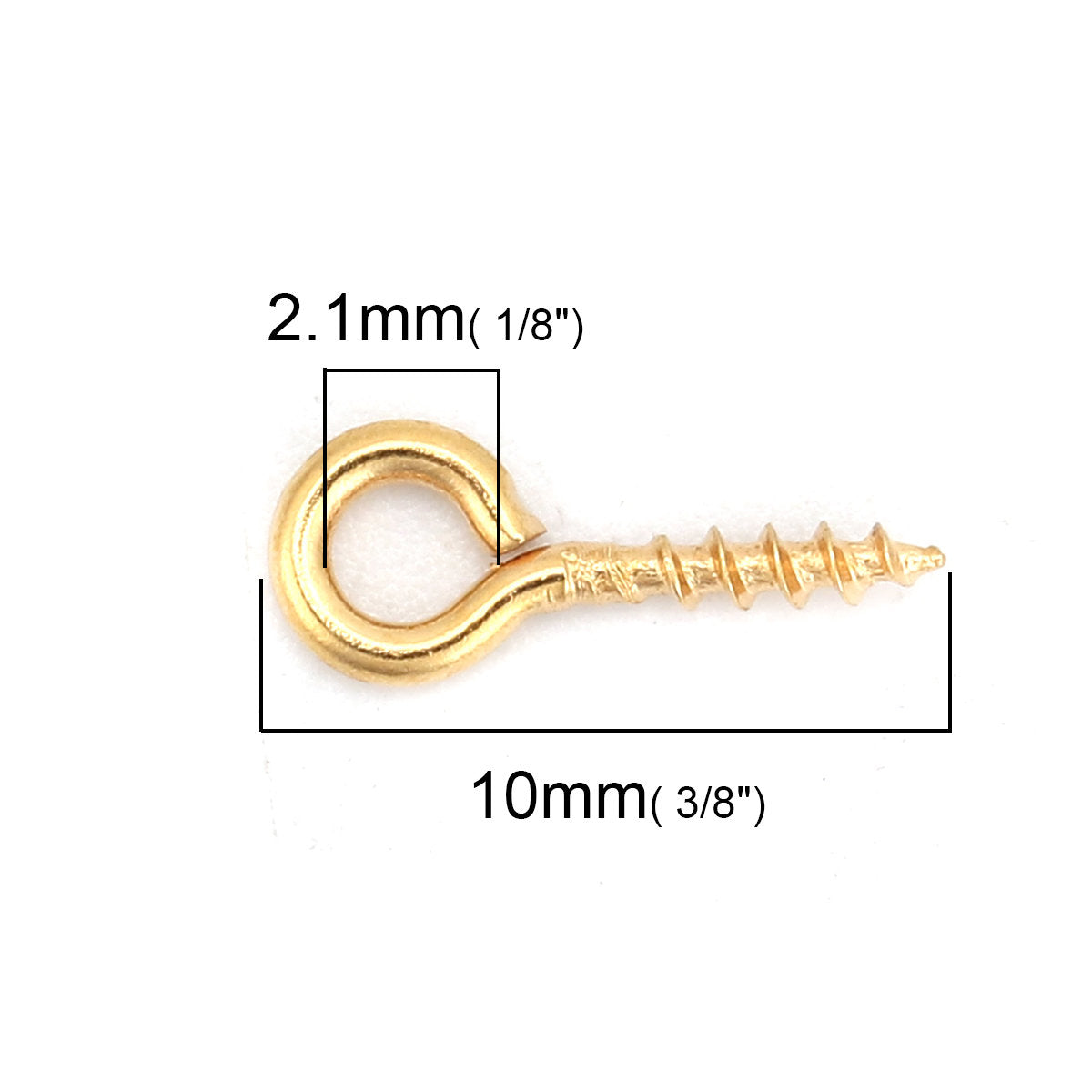 Gold Screw Eyes Bails - 10pcs Stainless Steel Bails Top Drilled 