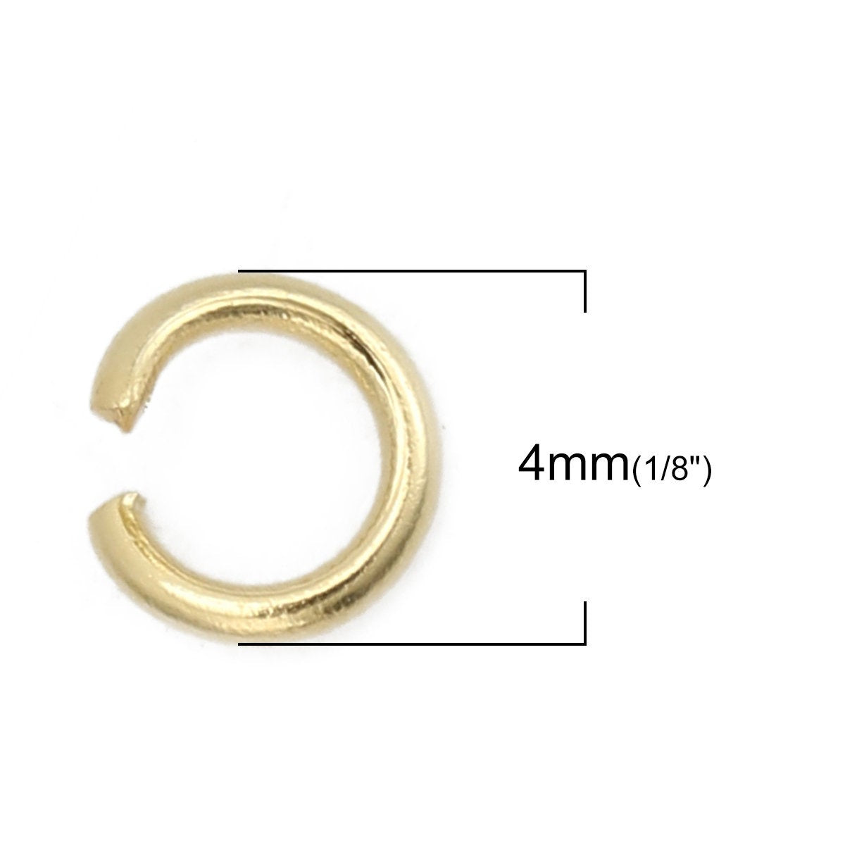 400pcs Oro Jump Rings/4mm Oro Chapado Jumpring / Cadena De