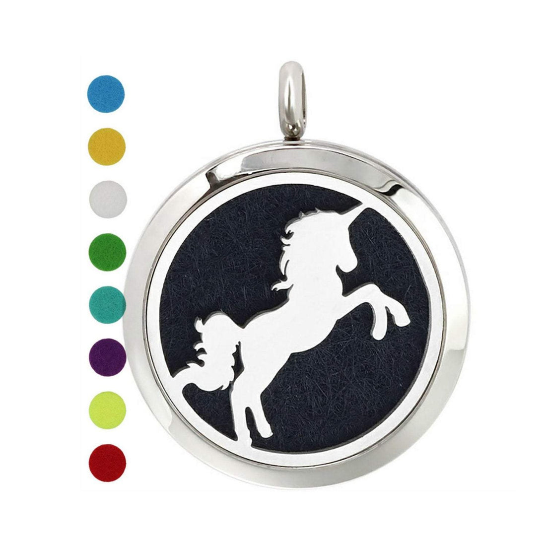 Unicorn diffuser necklace pendant, unicorn gift, diy aromatherapy locket jewelry