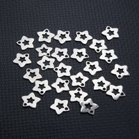 12mm star charms stainless steel hypoallergenic charms 10pcs