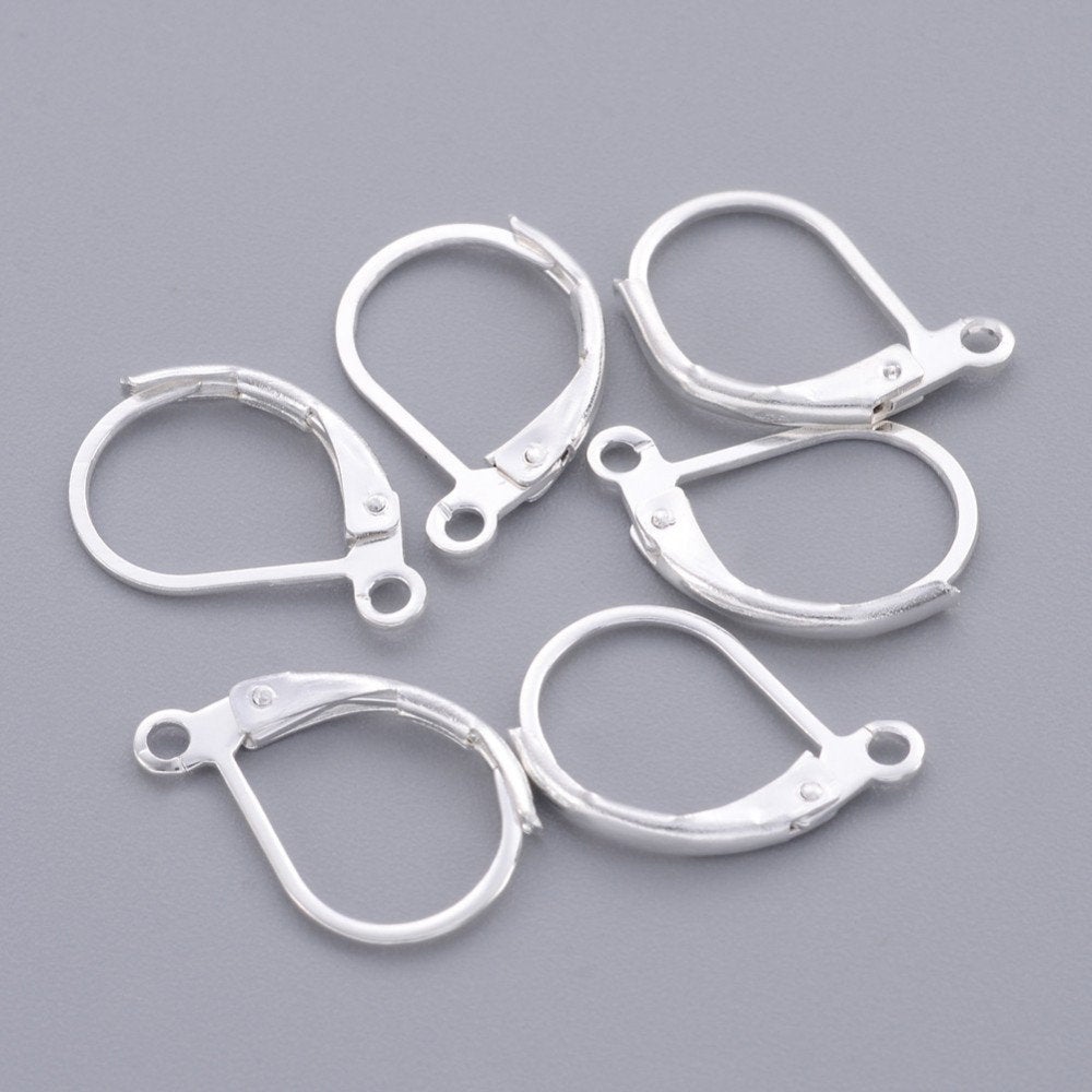 Lever back hoop earring hooks 10pcs (5 pairs) Nickel free, lead free and cadmium free