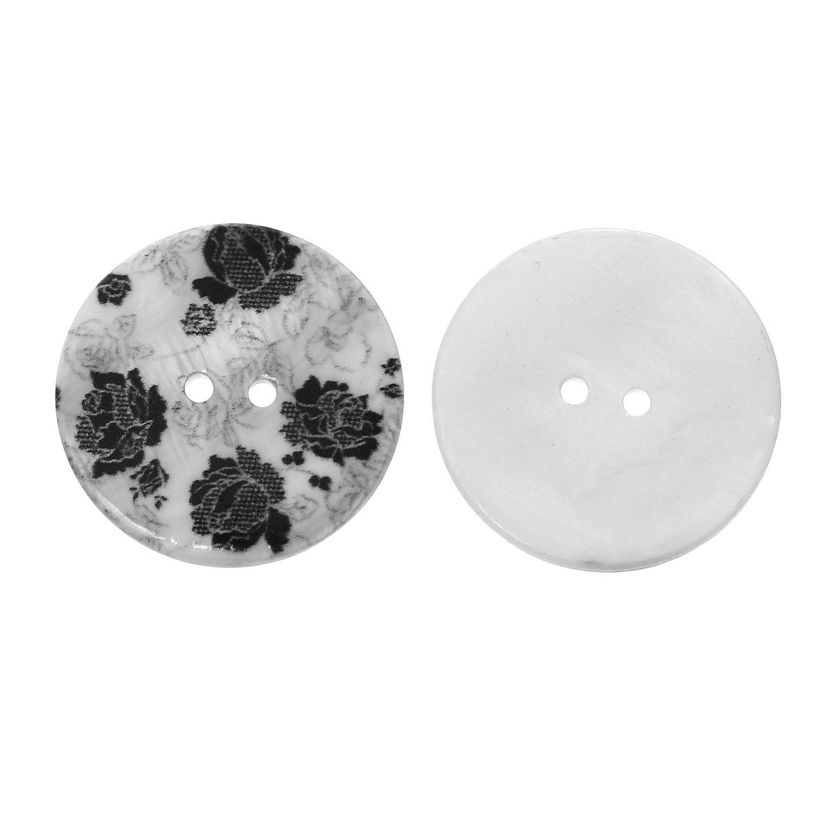 Flower buttons - Mother of Pearl Shell Buttons 30mm - set of 4 eco friendly natural buttons