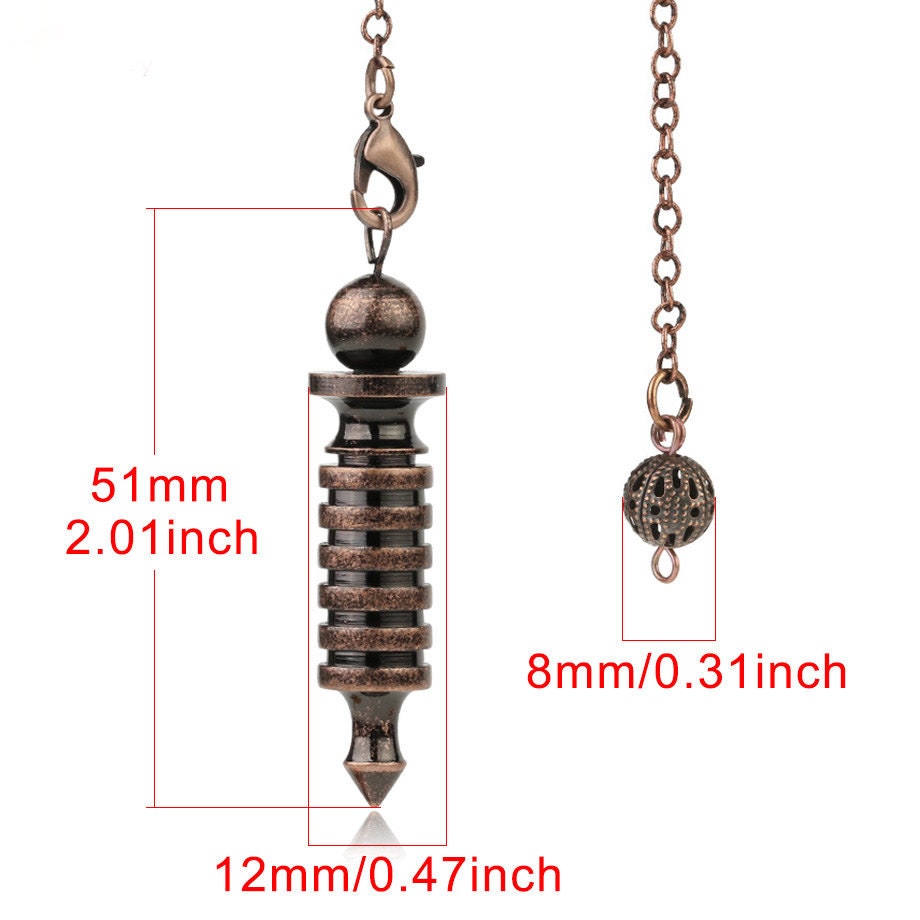 1 Metal dowsing pendulum, Silver, gold, rose gold or antique bronze
