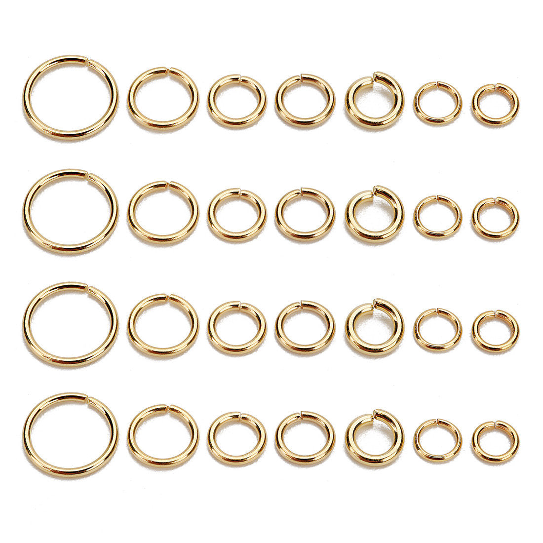 100 Gold plated stainless steel jump rings