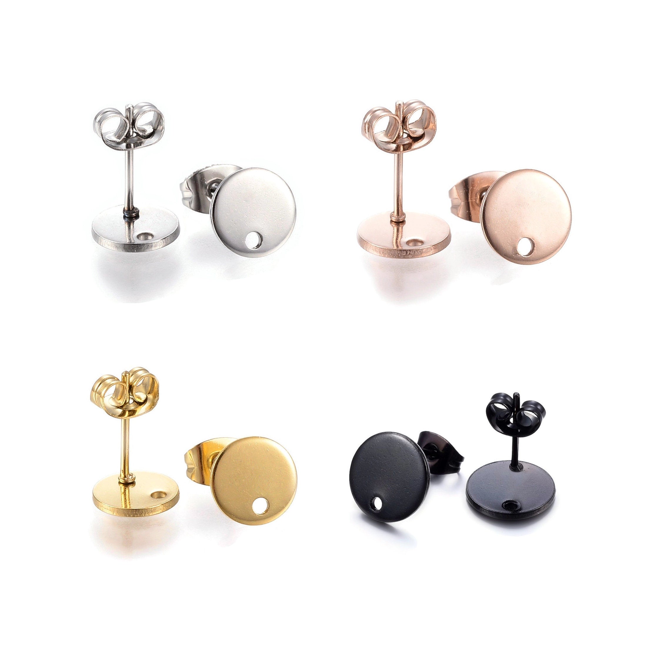 Stainless steel earring posts on sale hypoallergenic