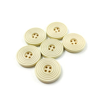 Bouton de bois pastel de 25mm - ensemble de 6 boutons en bois avec cercles
