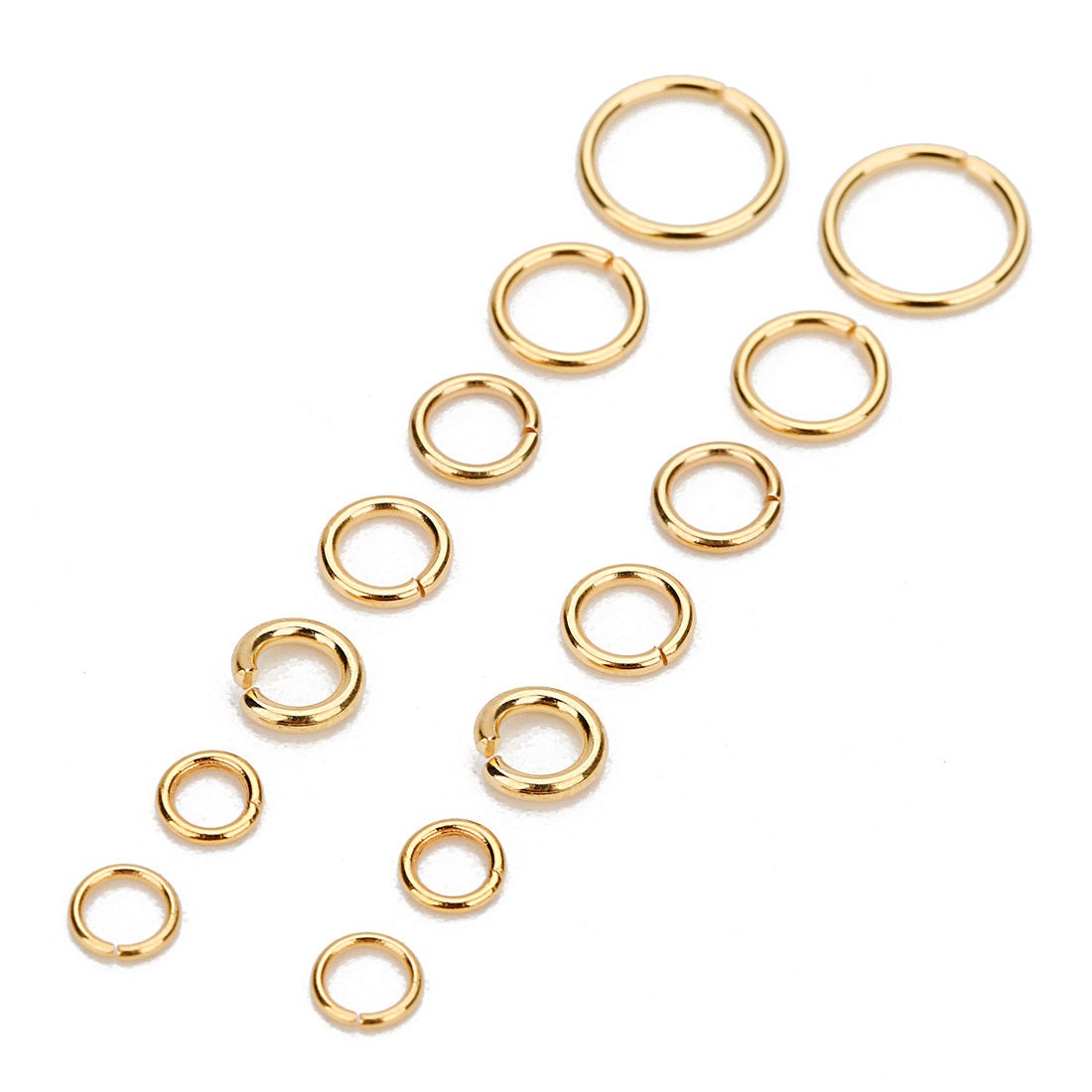 4mm/21g Jump Rings- Satin Gold