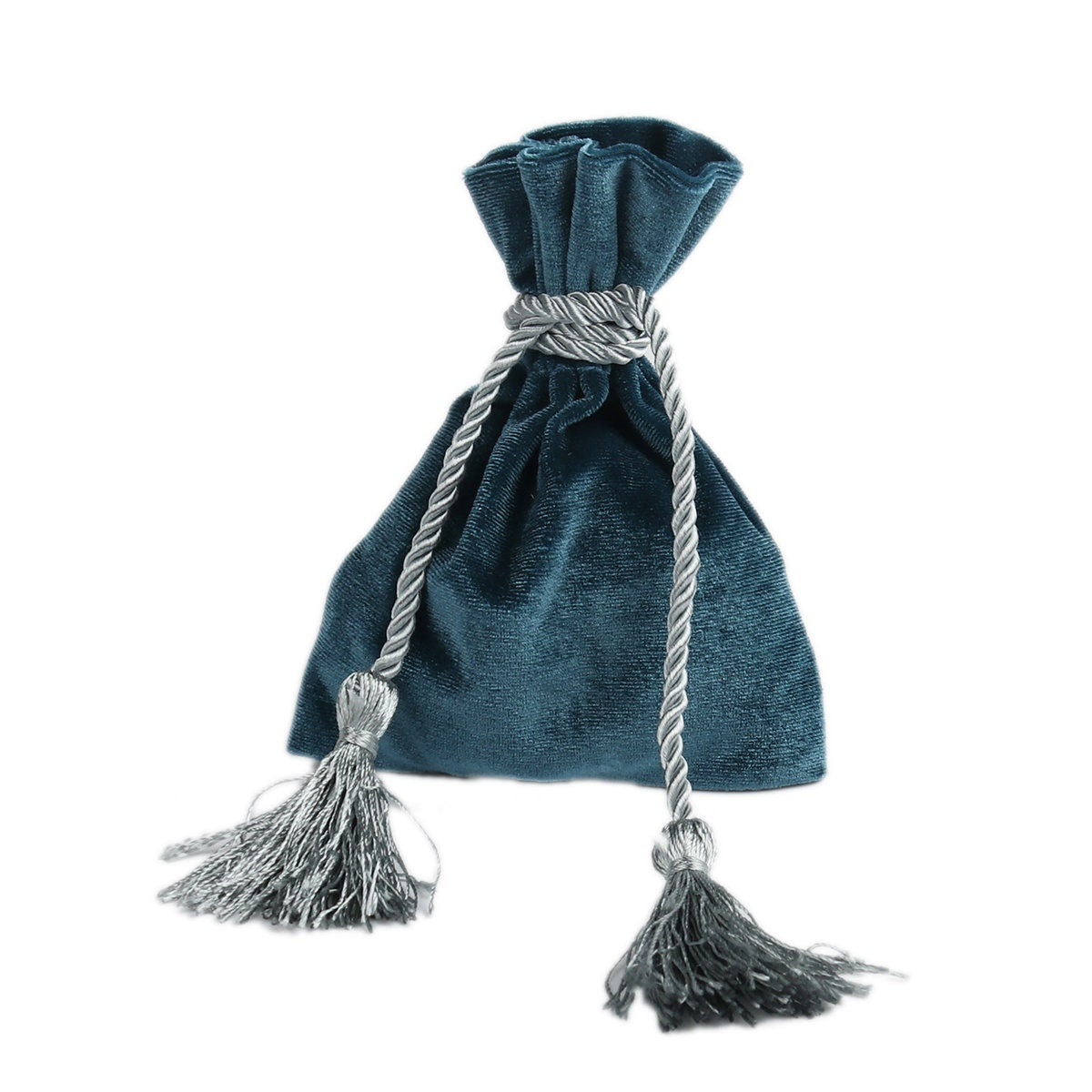 Velvet pouch bag with tassel rope - Choose your color - Witchcraft supplies, dice bag, gift wrap, favour bag