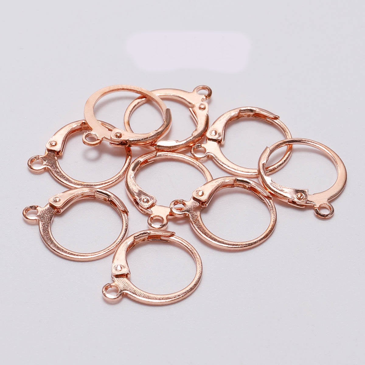 Hoop Earring Findings, 18 Pairs Round Beading Hoop Earrings Bulk Hypoallergenic Earrings Ring Findings Component Accessories for Earring Jewelry