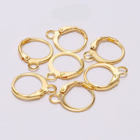 Round lever back hoop earring hooks 10pcs (5 pairs) Nickel free, lead free and cadmium free