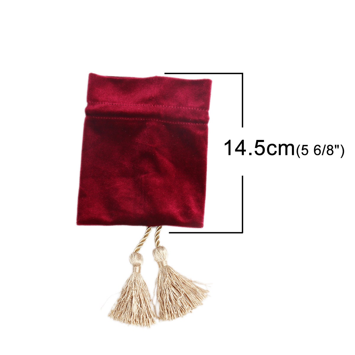 Velvet pouch bag with tassel rope - Choose your color - Witchcraft supplies, dice bag, gift wrap, favour bag