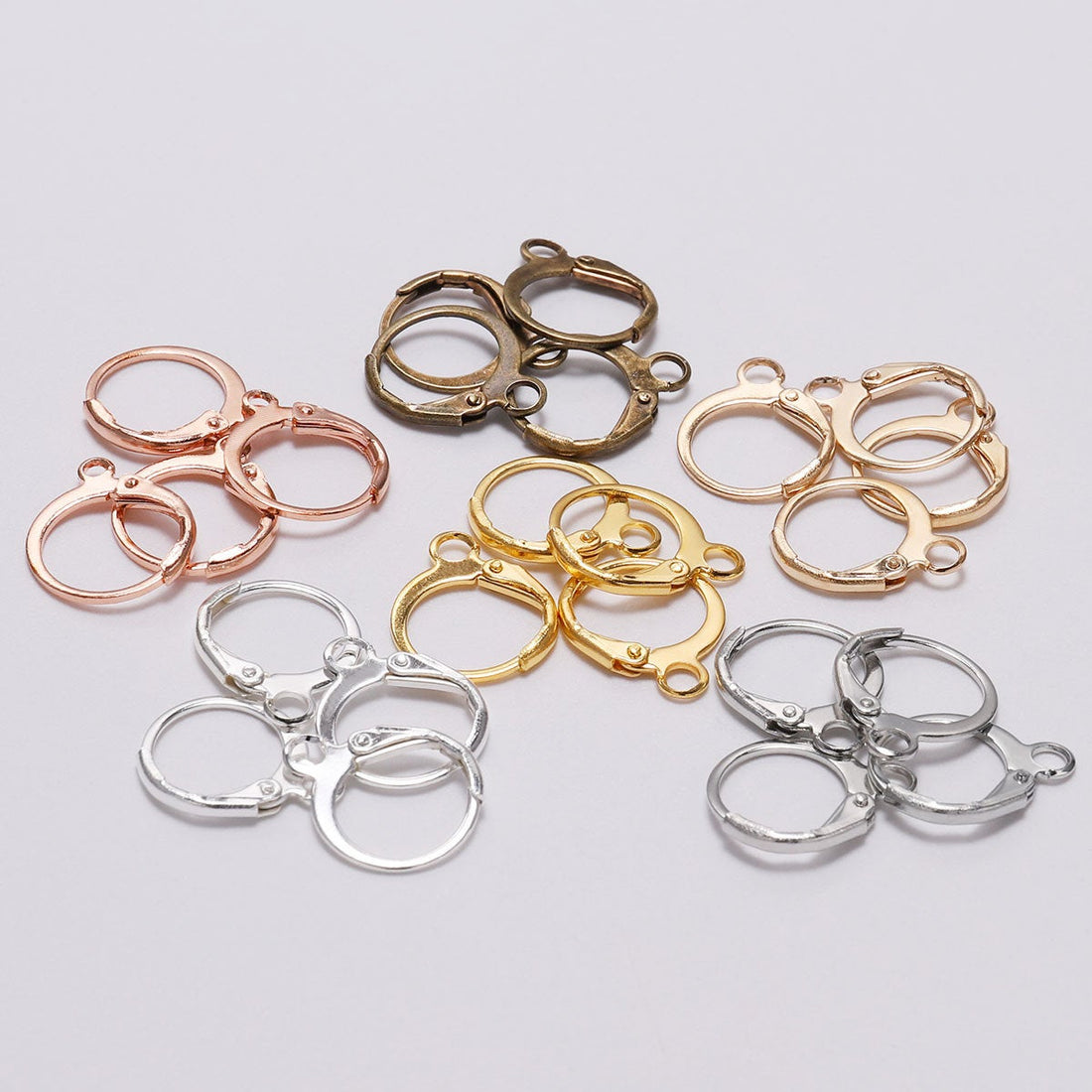 10pcs Stainless Steel French Earrings Base Lever Back Ear Wire Hoop Open  Loop Earring Hooks For DIY Jewelry Making Small Business Supplies