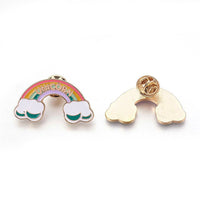 Rainbow unicorn enamel pin, little brooch for unicorn lover