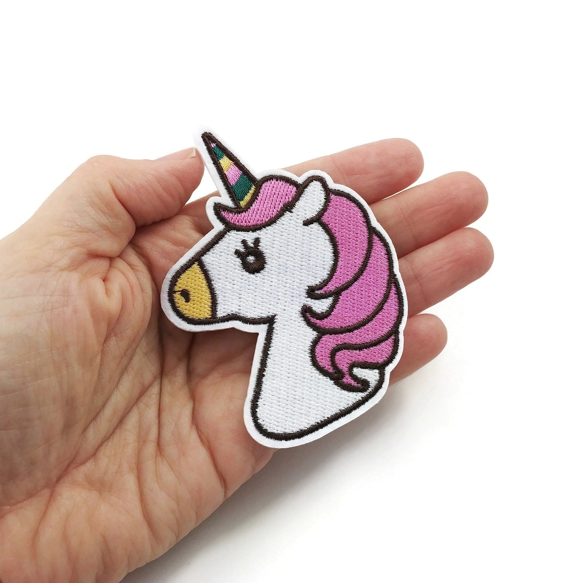 Big unicorn iron on patch, embroidered patch, sew on patch